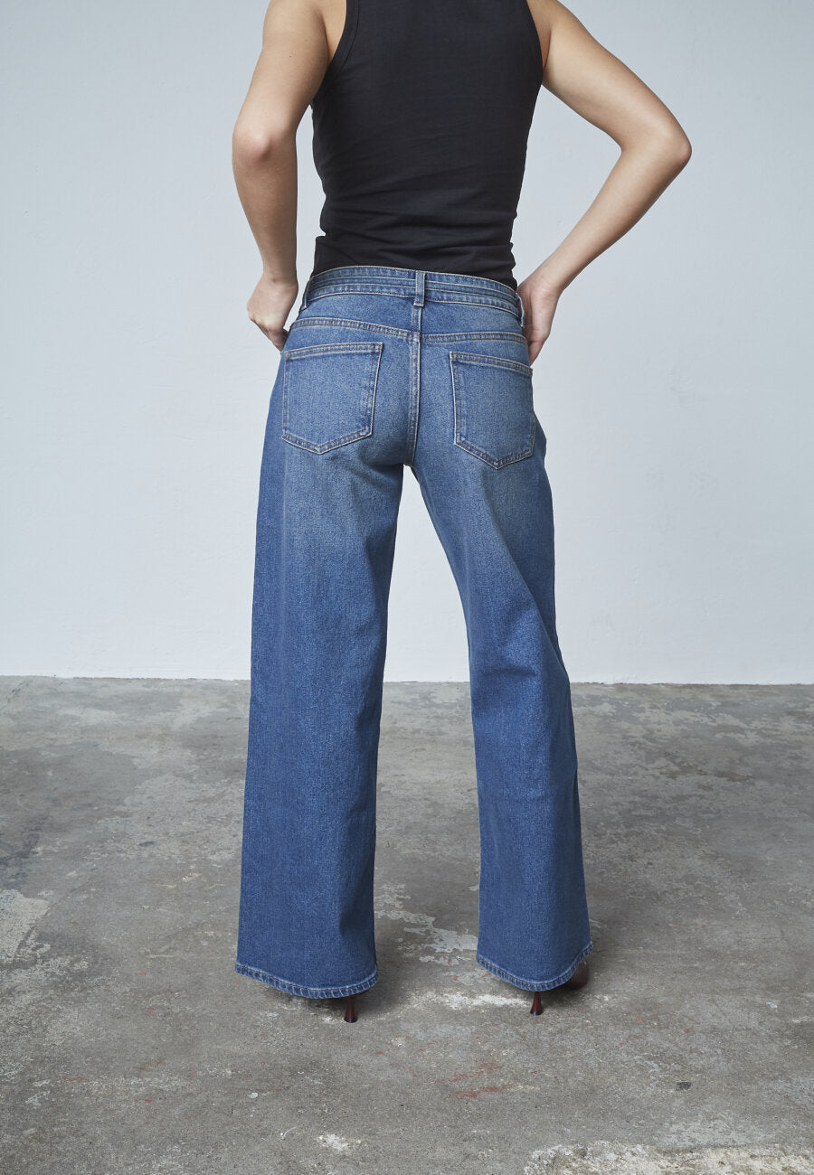 Onea Belt Jeans - Vintage Blue