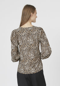 Vya V-Neck Top - Leo
