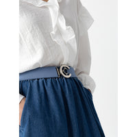 Coster Logo Belt - Dusky Blue/Silver