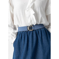 Coster Logo Belt - Dusky Blue/Silver