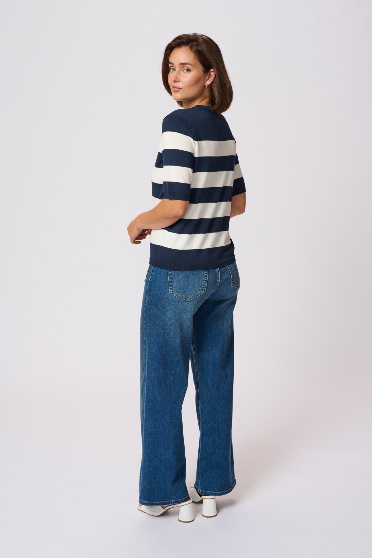 Lizza Knit - Striped Midnight/Chalk