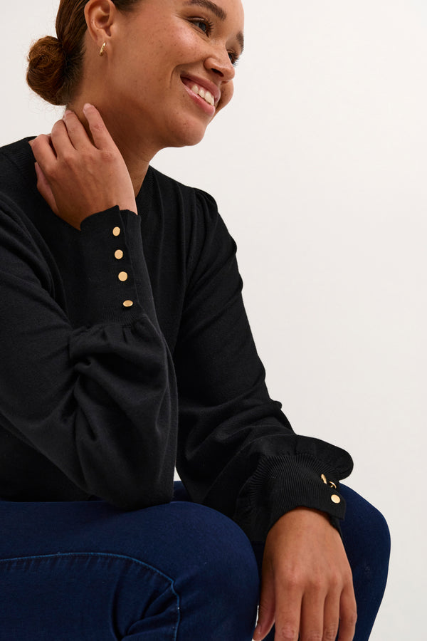Lizza Knit Roundneck - Black