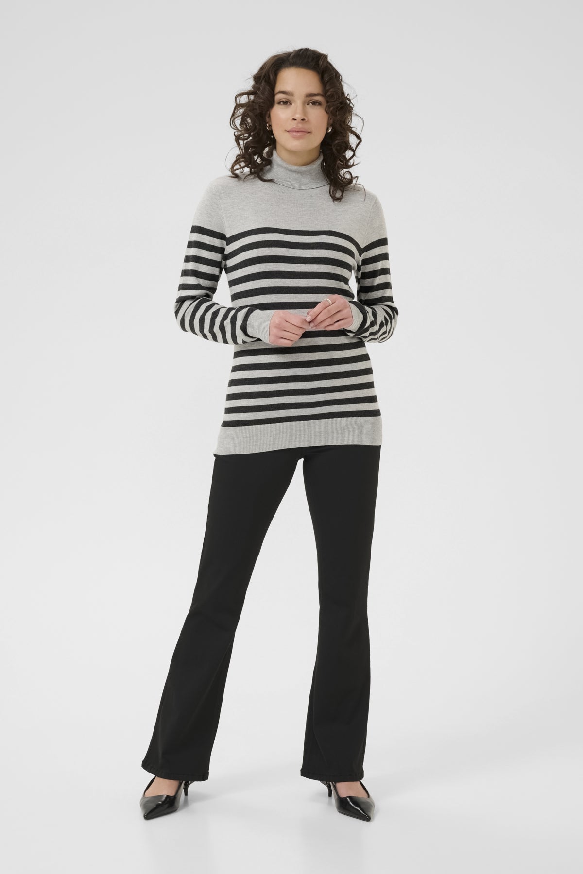 Lizza Rollneck Knit - Stripe