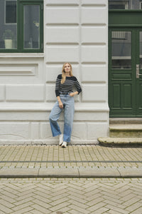 Lizza Boatneck Knit - Black/Chalk