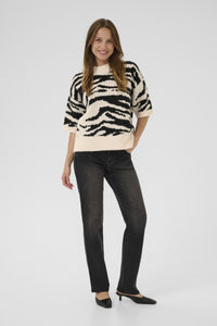 Sandra Knit - Black Animal