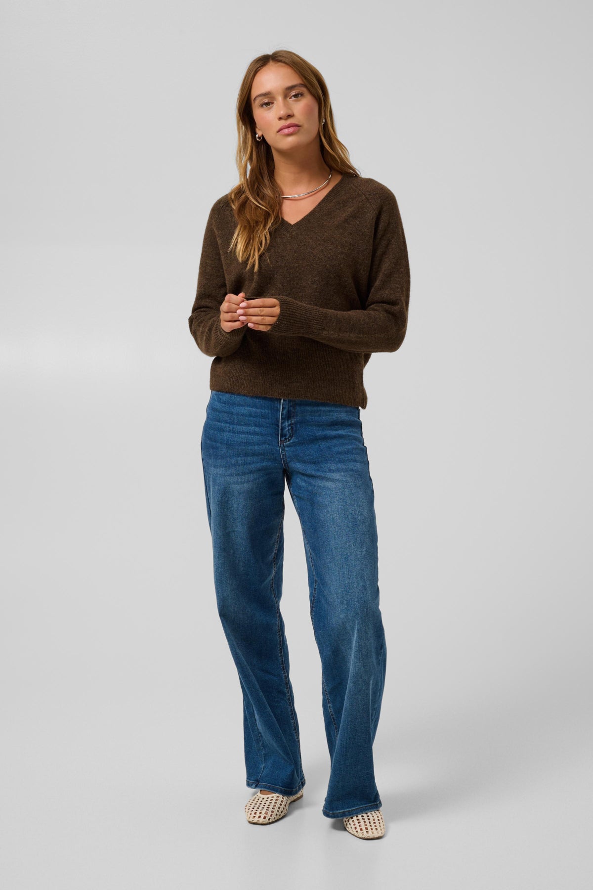 Niel V-Neck Knit - Carafe