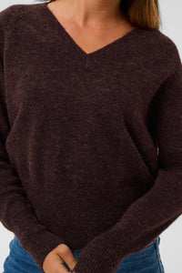 Niel V-Neck Knit - Fudge