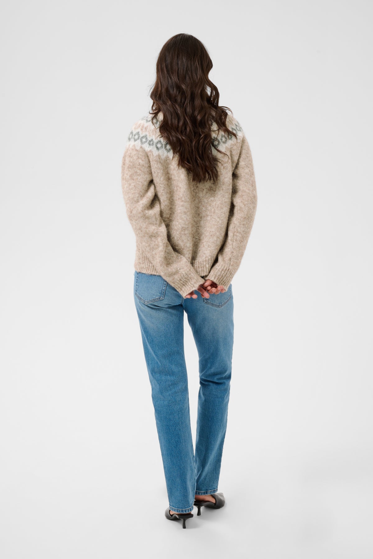 Berta Knit - Beige/Grey