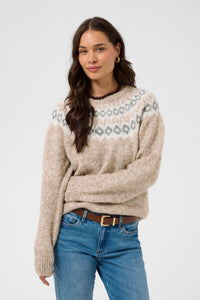 Berta Knit - Beige/Grey