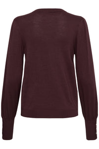 Lizza Buttom Knit - Fudge