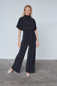 Girl Jumpsuit - Black/Silver/Sparkle