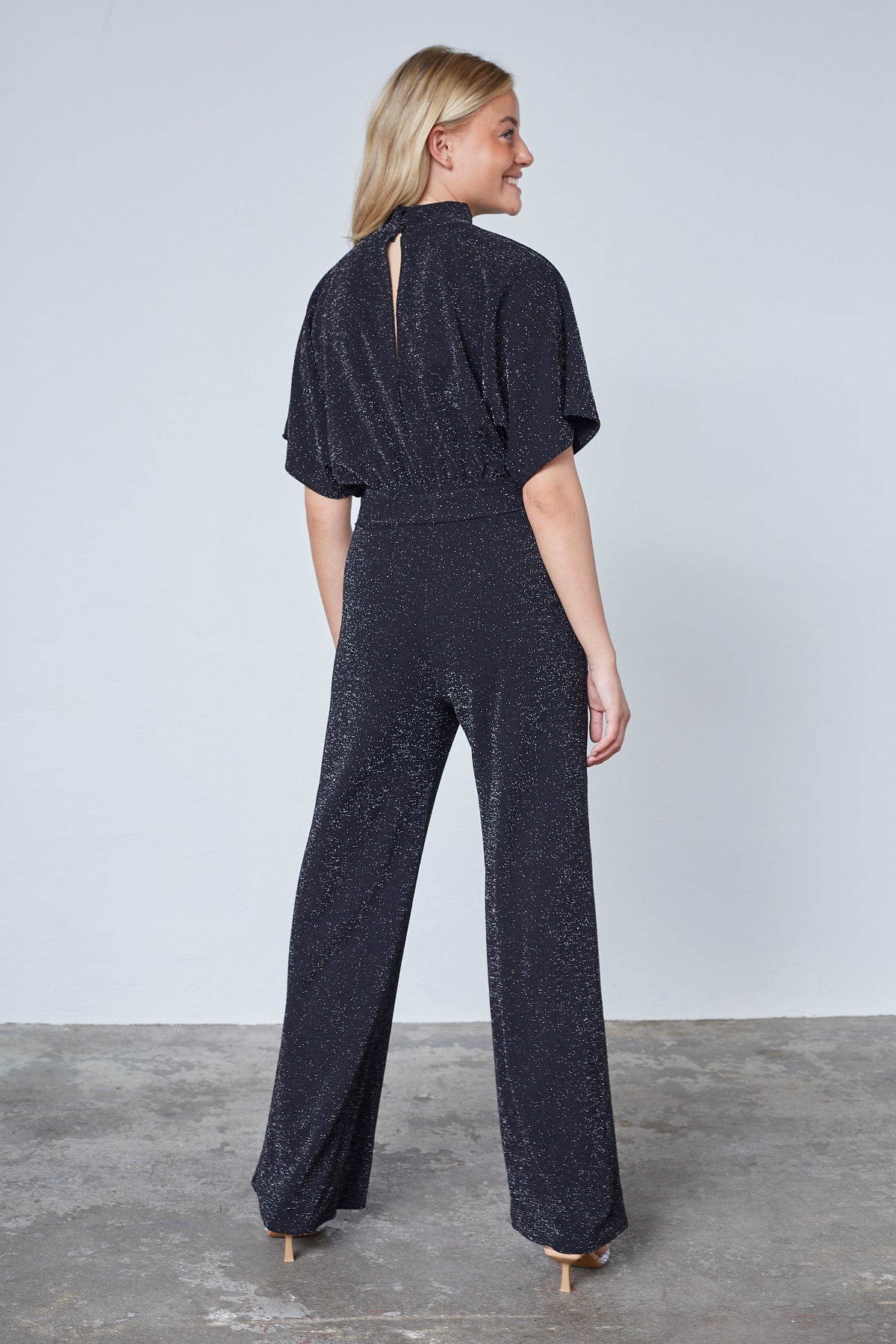 Girl Jumpsuit - Black/Silver/Sparkle
