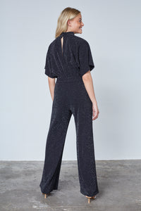 Girl Jumpsuit - Black/Silver/Sparkle