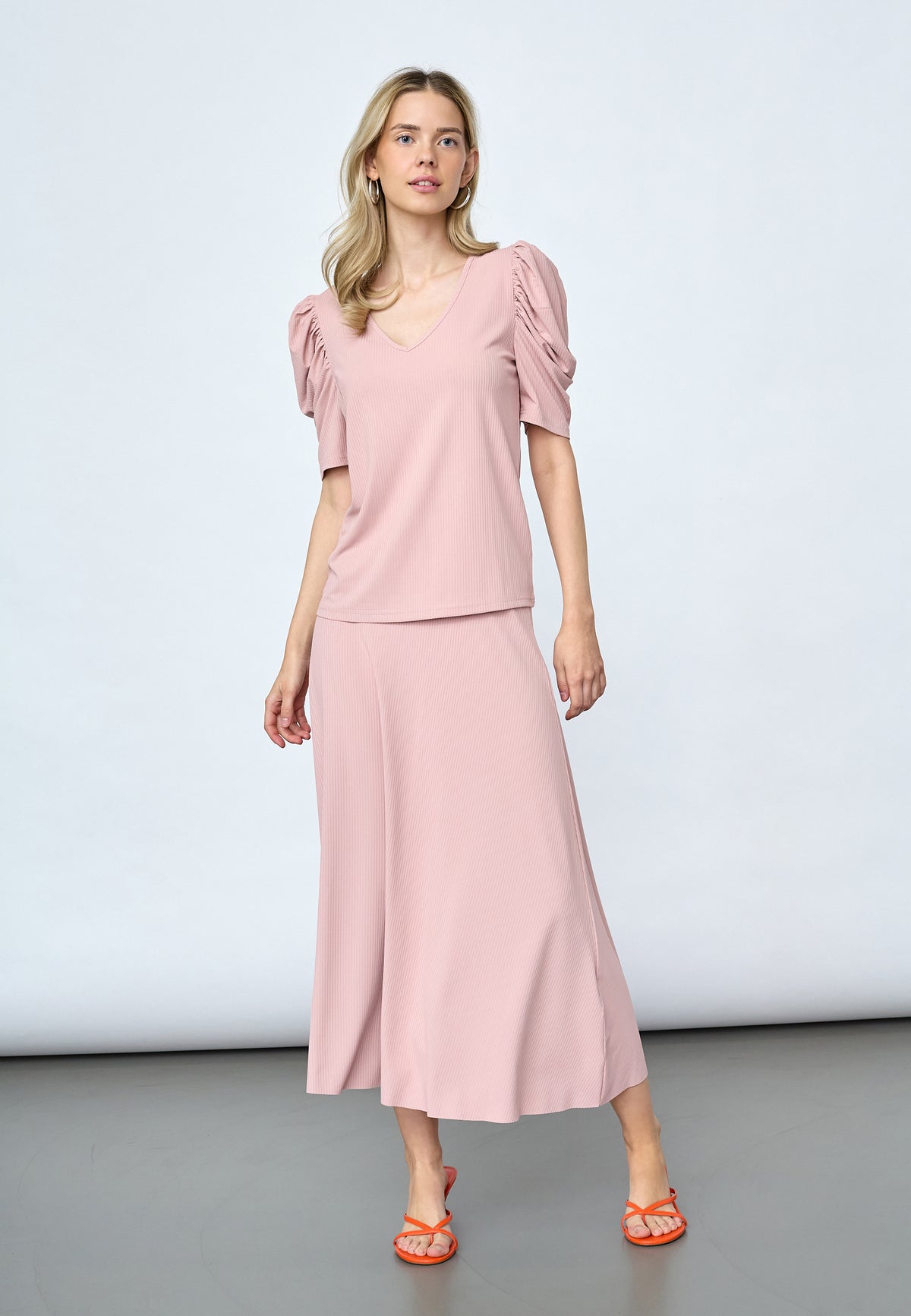 Vya V-neck Top - Mauve
