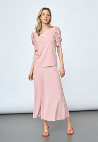 Vya V-neck Top - Mauve