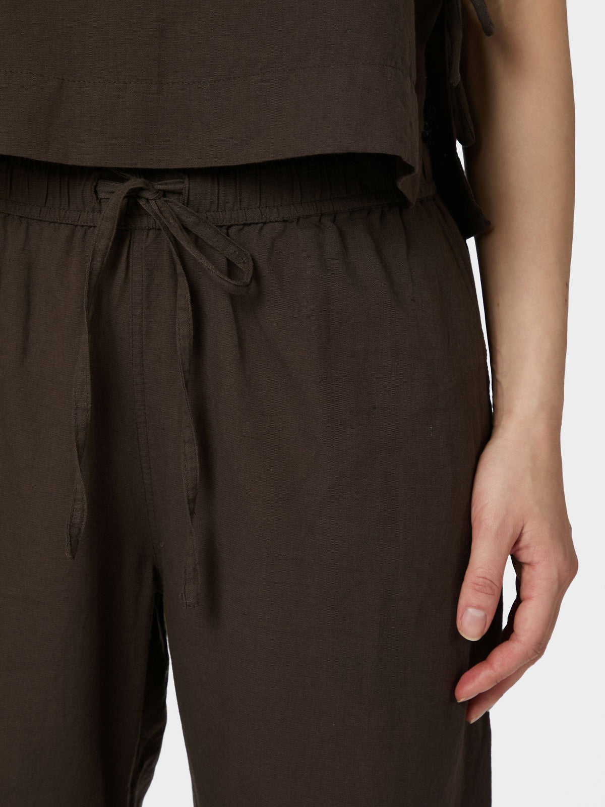Sonar Linen Pants - Dark Brown