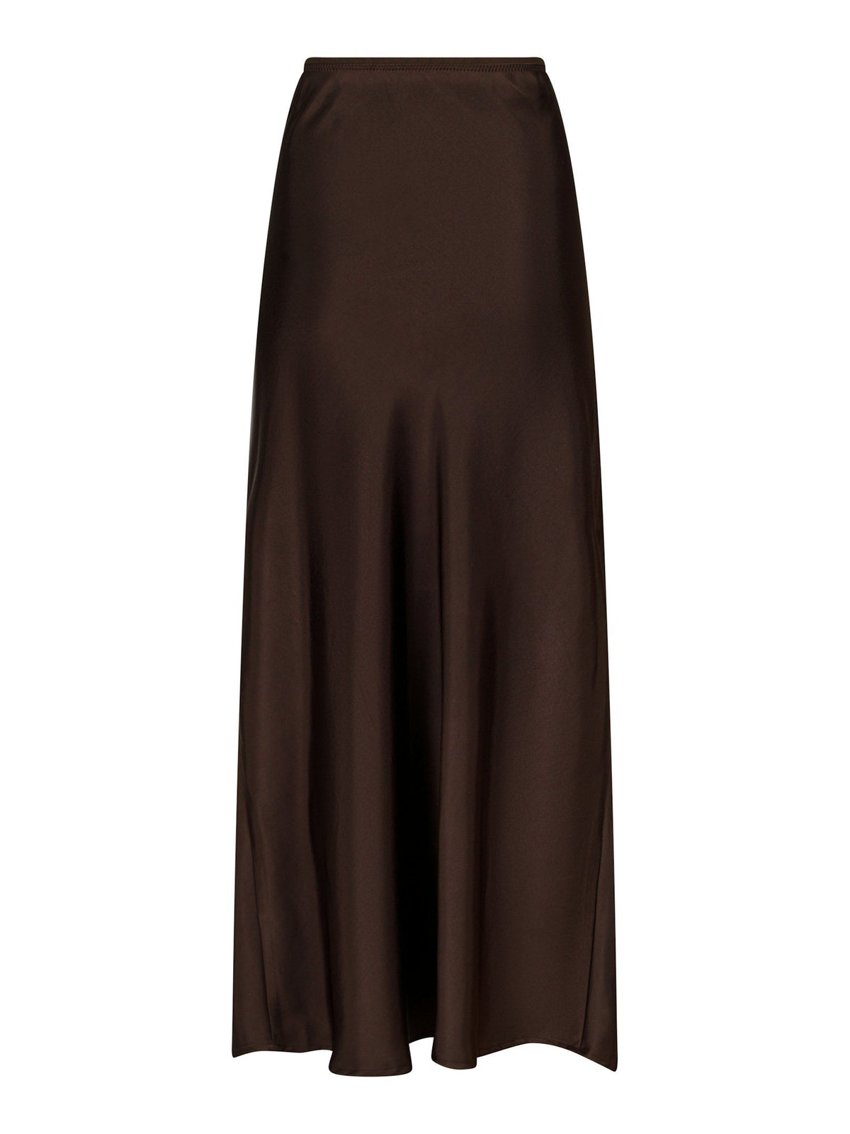 Vicky Sateen Skirt - Dark Brown