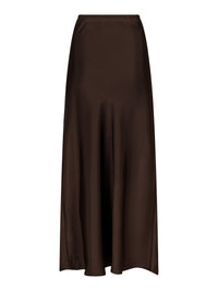 Vicky Sateen Skirt - Dark Brown