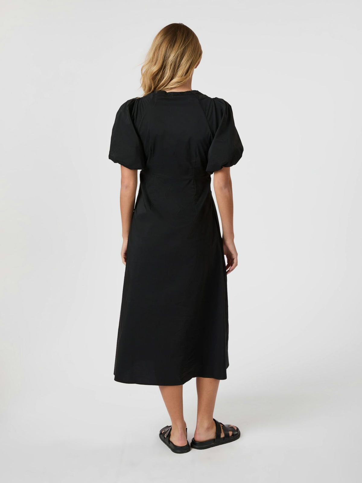 Illana Poplin Dress - Black