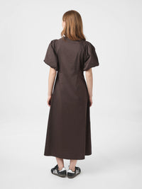Illana Poplin Dress - Chocolate
