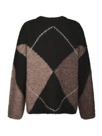 Inga Check Knit - Dark Brown