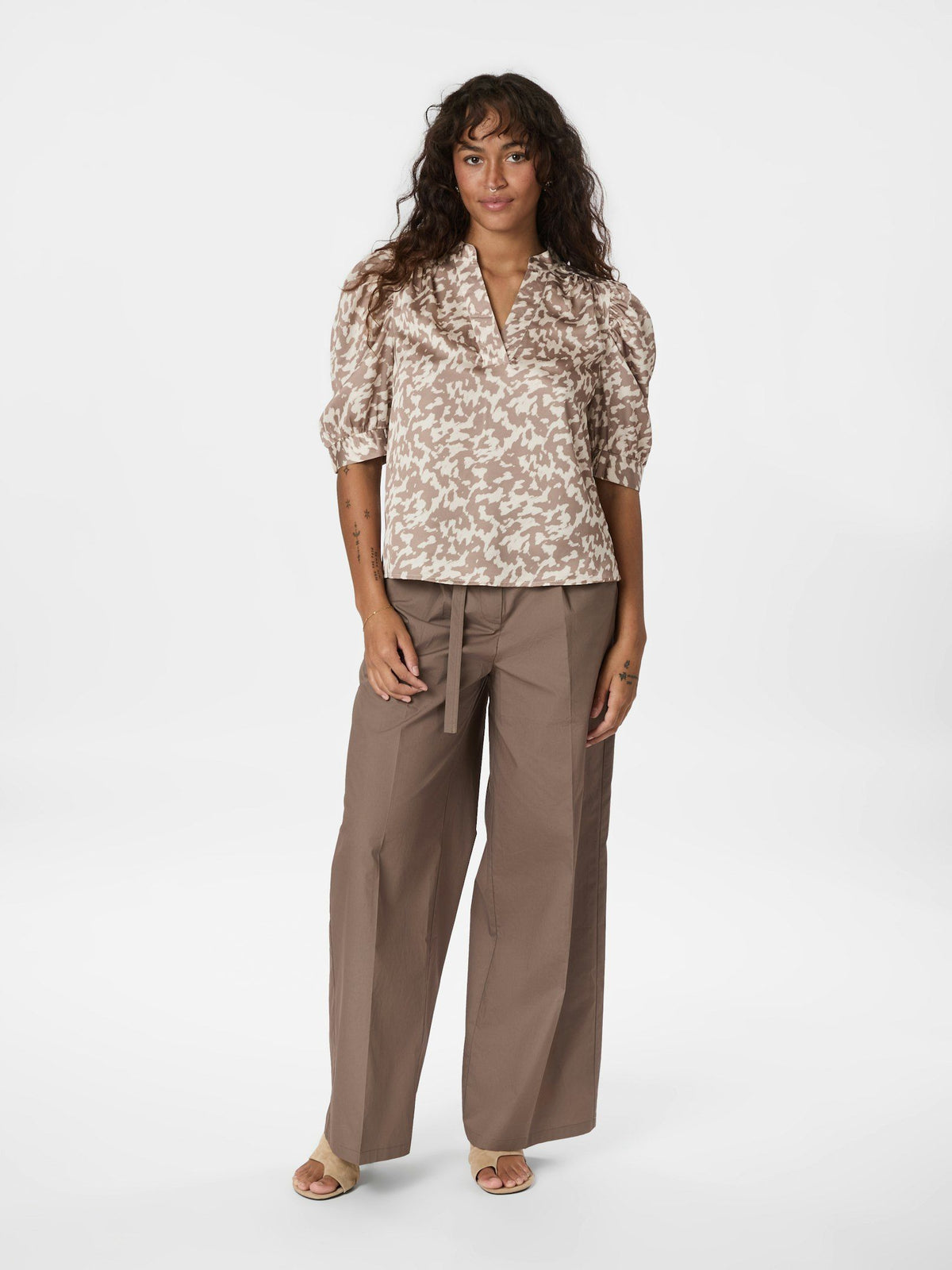 Roella Sateen Blouse - Graphic