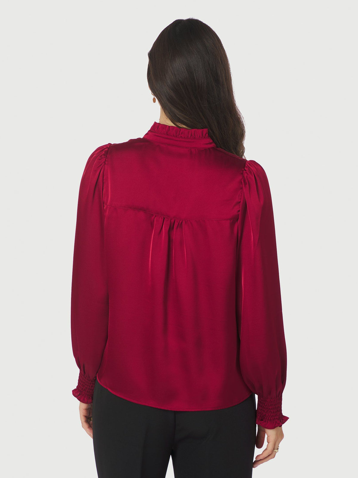 Zamola Blouse - Dark Red