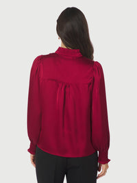 Zamola Blouse - Dark Red