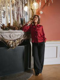 Zamola Blouse - Dark Red