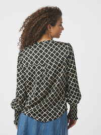 Landa Blouse - Black Print