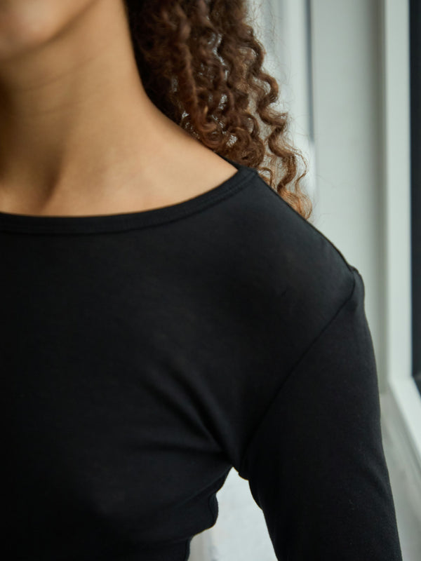 Nella Fine Top - Black