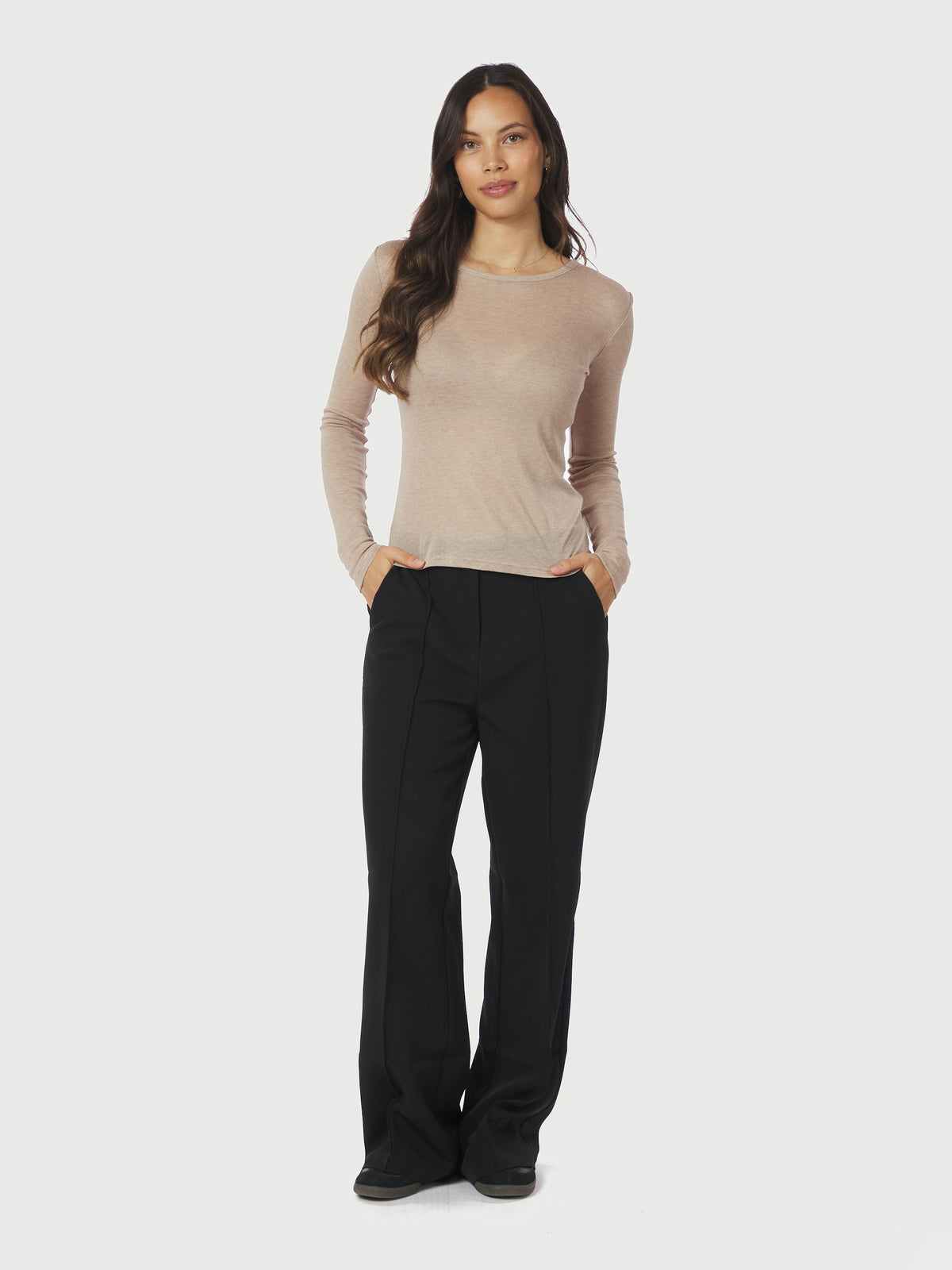 Nella Fine Top - Beige