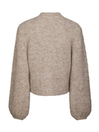 Gio Fluffy Cardigan - Beige Melange
