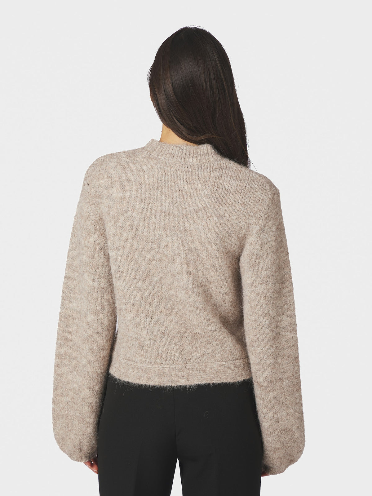 Gio Fluffy Cardigan - Beige Melange