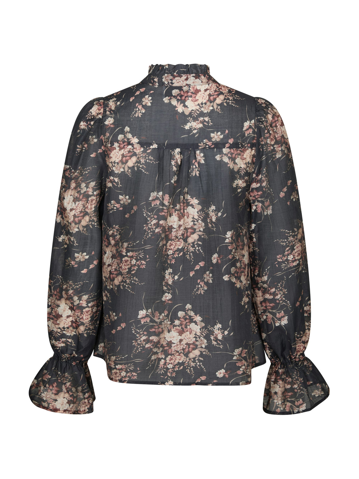 Amara Flower Blouse - Dark Navy