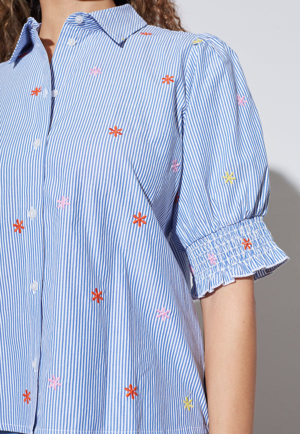 Isola Shirt - Stripe Flower