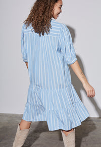 Ibon Dress - L. Blue/Cream