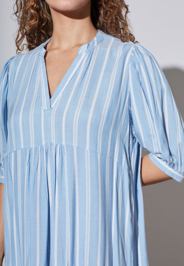 Ibon Dress - L. Blue/Cream