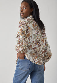 Gada Shirt - Brown Flower