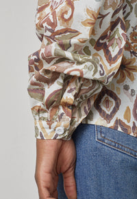 Gada Shirt - Brown Flower