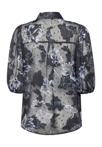 Ella Shirt - Black/L. Blue