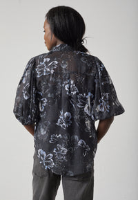 Ella Shirt - Black/L. Blue