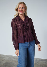 Eina Shirt - Dark Bordeaux