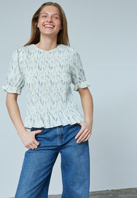 Nix Top - Cream Flower