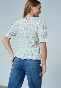 Nix Top - Cream Flower