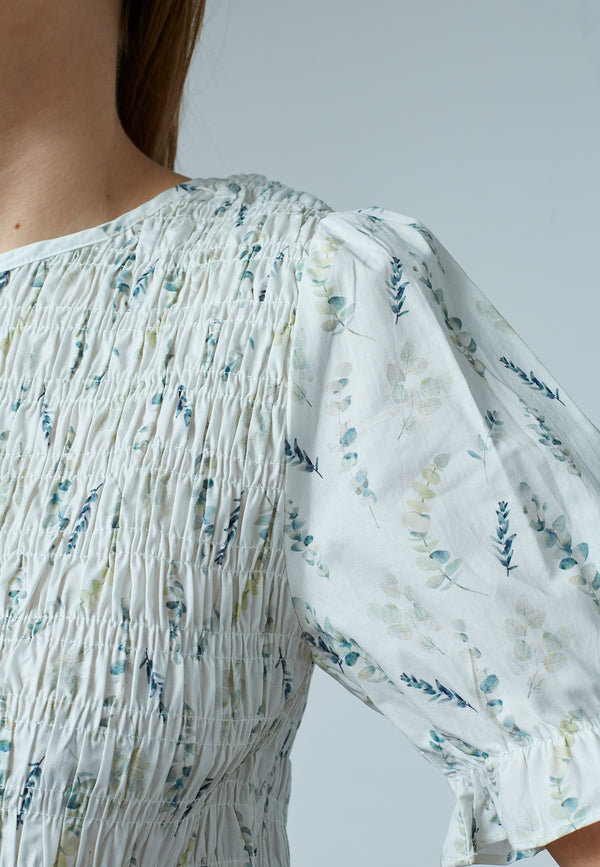 Nix Top - Cream Flower