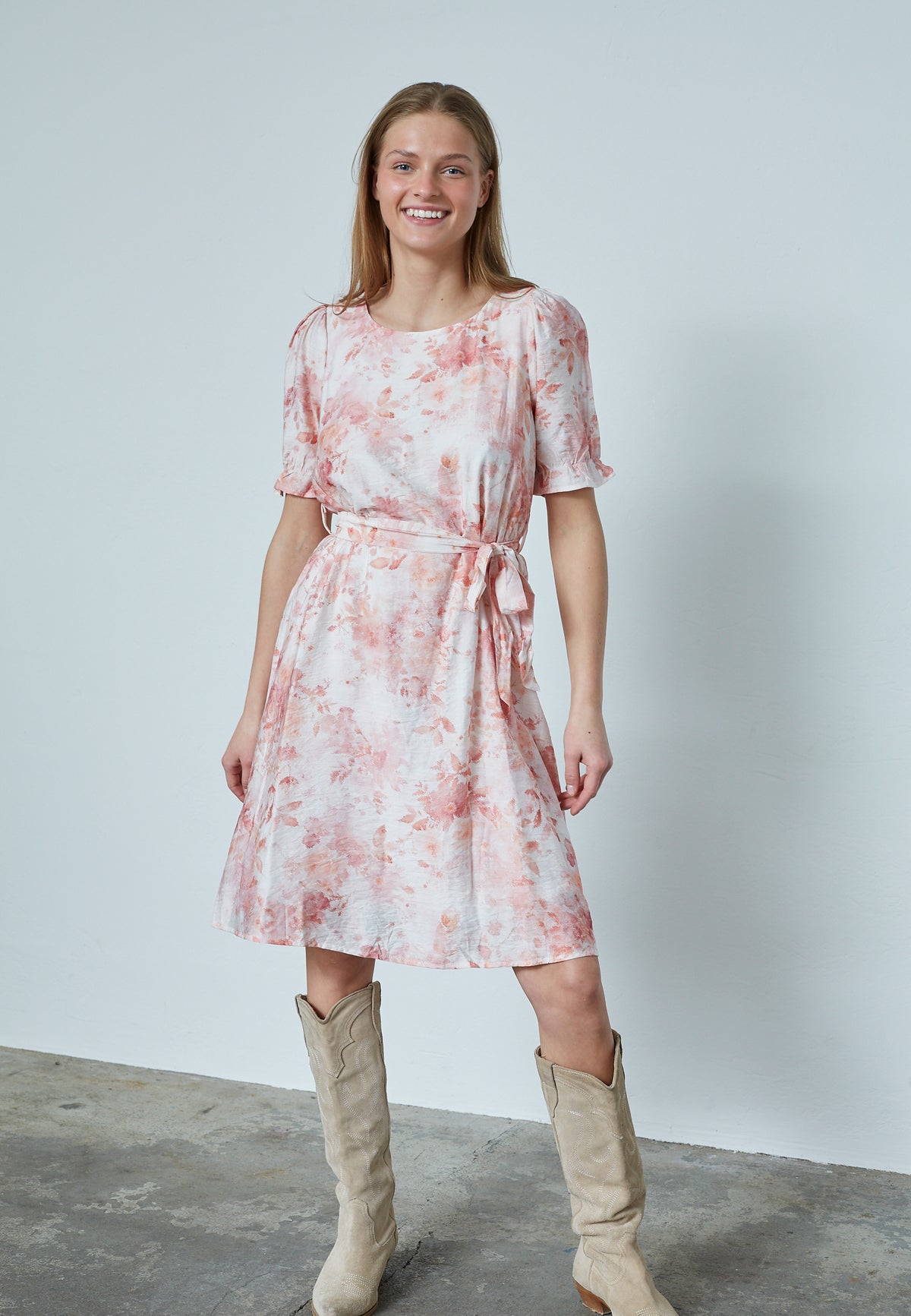 Noki Dress - Coral Flower