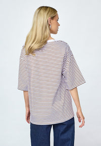 Vez T-shirt - Brown/White