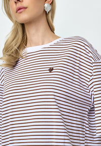 Vez T-shirt - Brown/White