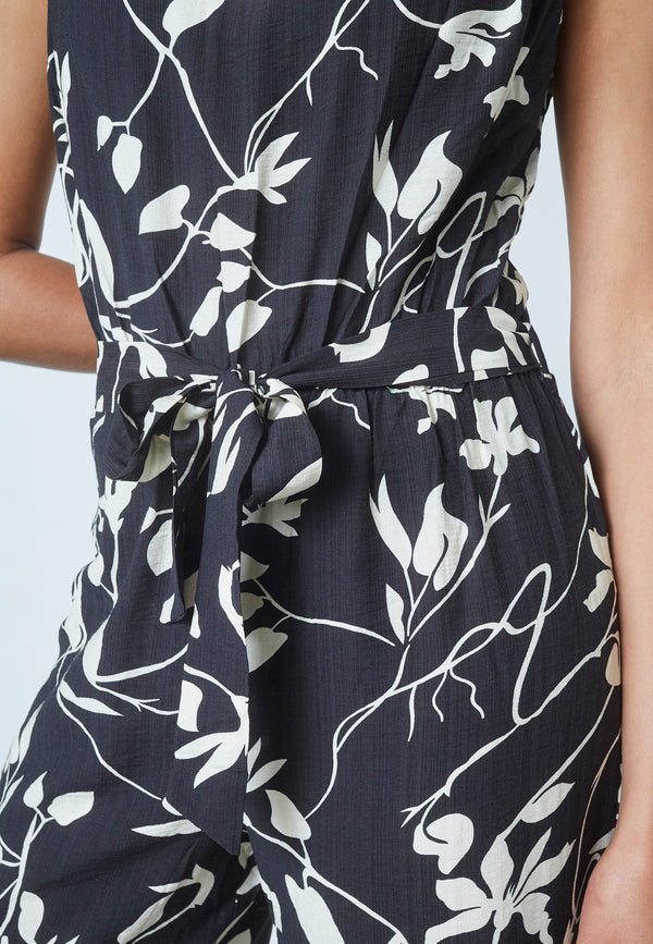 Guto Jumpsuit - Black/Flower